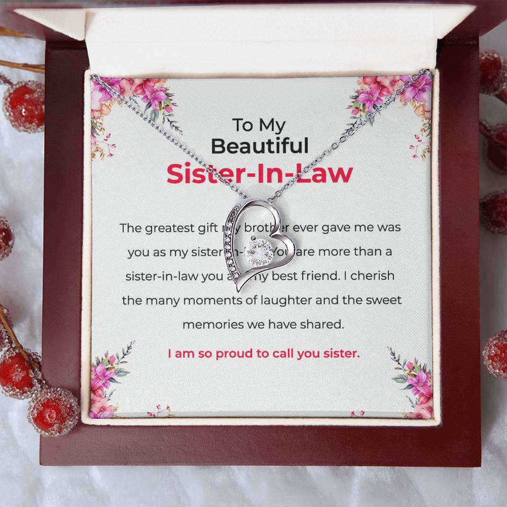 To My Beautiful Sister-in-law Necklace | | Sister-in-Law Necklace