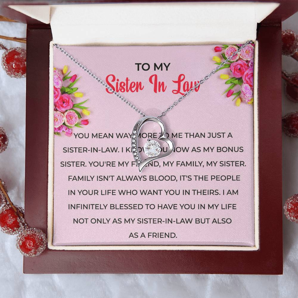 To My Sister-in-law | | Heartfelt Sister-in-Law Necklace | Sister-in-Law Jewelry Gift
