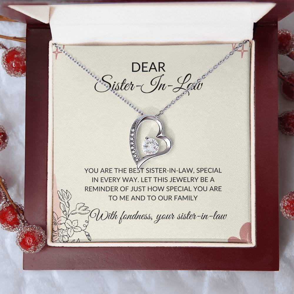 To My Dear Sister-in-law | Heartfelt Sister-in-Law Necklace | Sister-in-Law Jewelry Gift