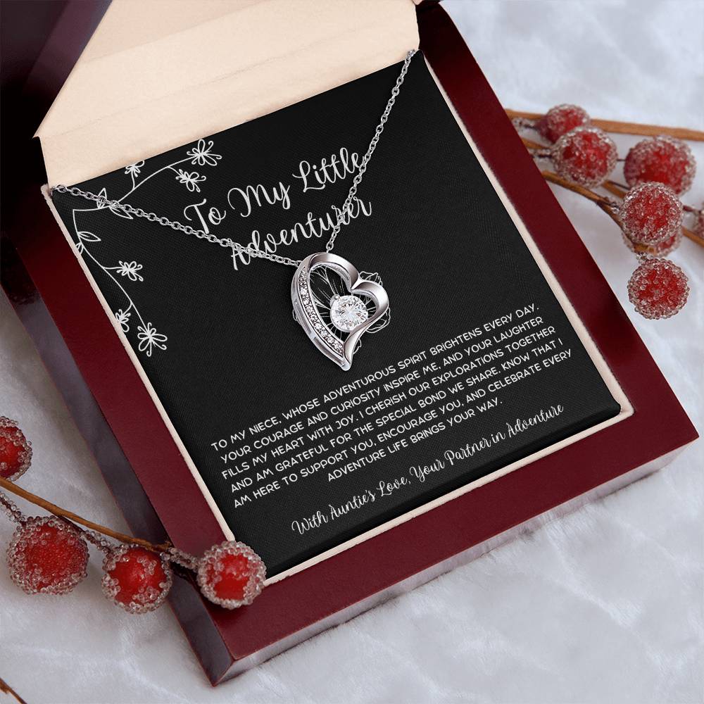 To My Little Adventurer - From Aunt to Niece Forever Love Necklace - SOUVMOUR
