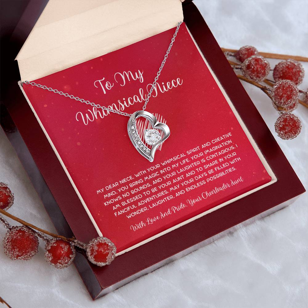 To My Whimsical Niece - From Aunt to Niece Forever Love Necklace - SOUVMOUR
