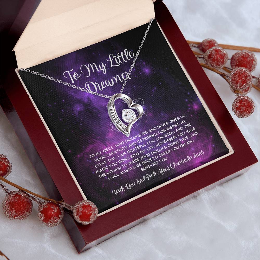 To My Little Dreamer - From Aunt to Niece Forever Love Necklace - SOUVMOUR
