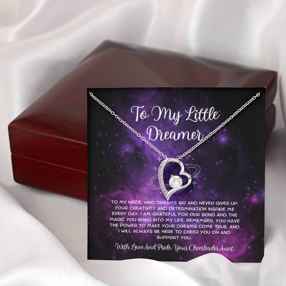To My Little Dreamer - From Aunt to Niece Forever Love Necklace - SOUVMOUR