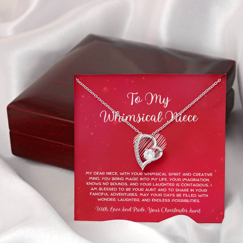 To My Whimsical Niece - From Aunt to Niece Forever Love Necklace - SOUVMOUR