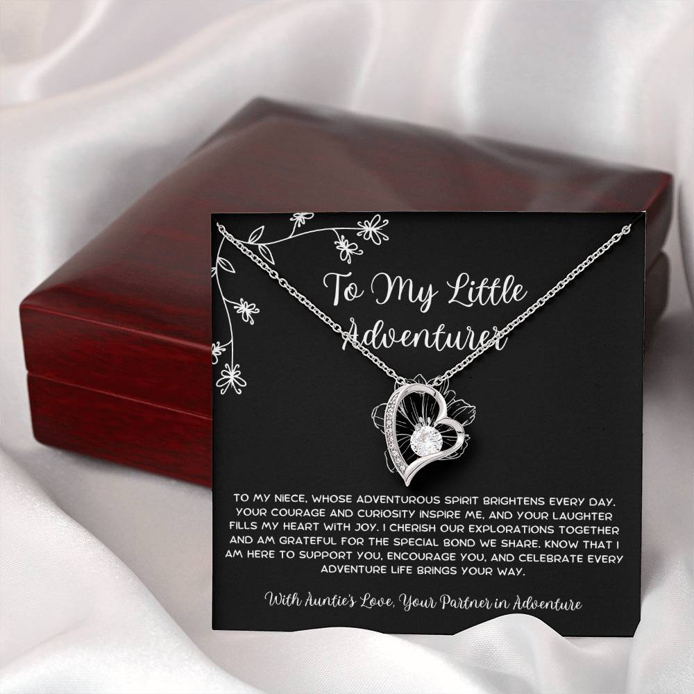 To My Little Adventurer - From Aunt to Niece Forever Love Necklace - SOUVMOUR