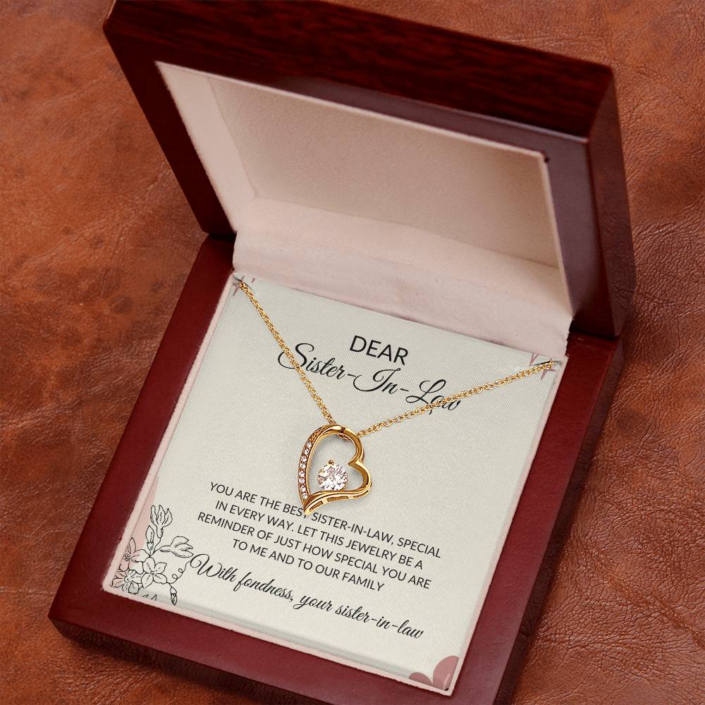 To My Dear Sister-in-law | Heartfelt Sister-in-Law Necklace | Sister-in-Law Jewelry Gift