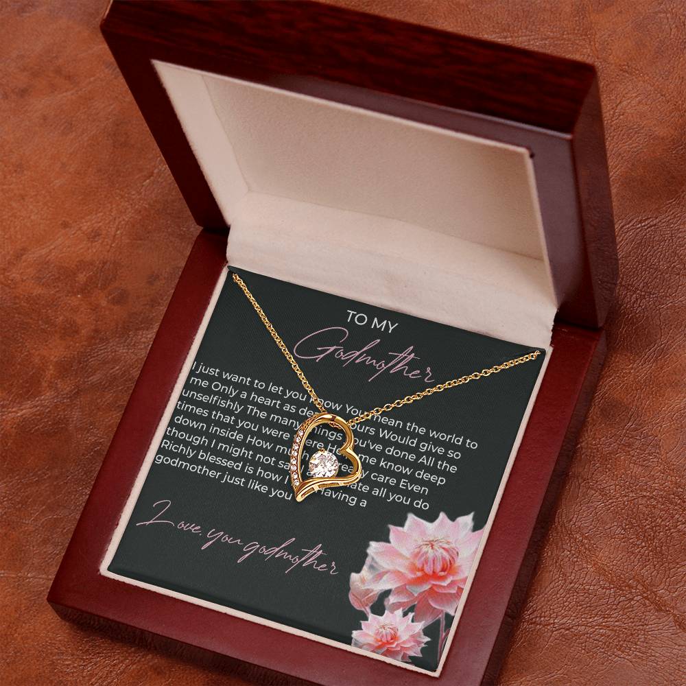 To My Godmother, Forever Love Pendant | Godmother Necklace (Necklace Only)