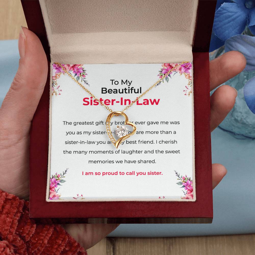 To My Beautiful Sister-in-law Necklace | | Sister-in-Law Necklace