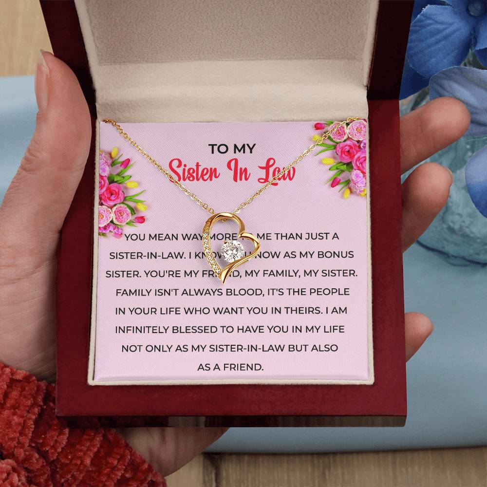 To My Sister-in-law | | Heartfelt Sister-in-Law Necklace | Sister-in-Law Jewelry Gift