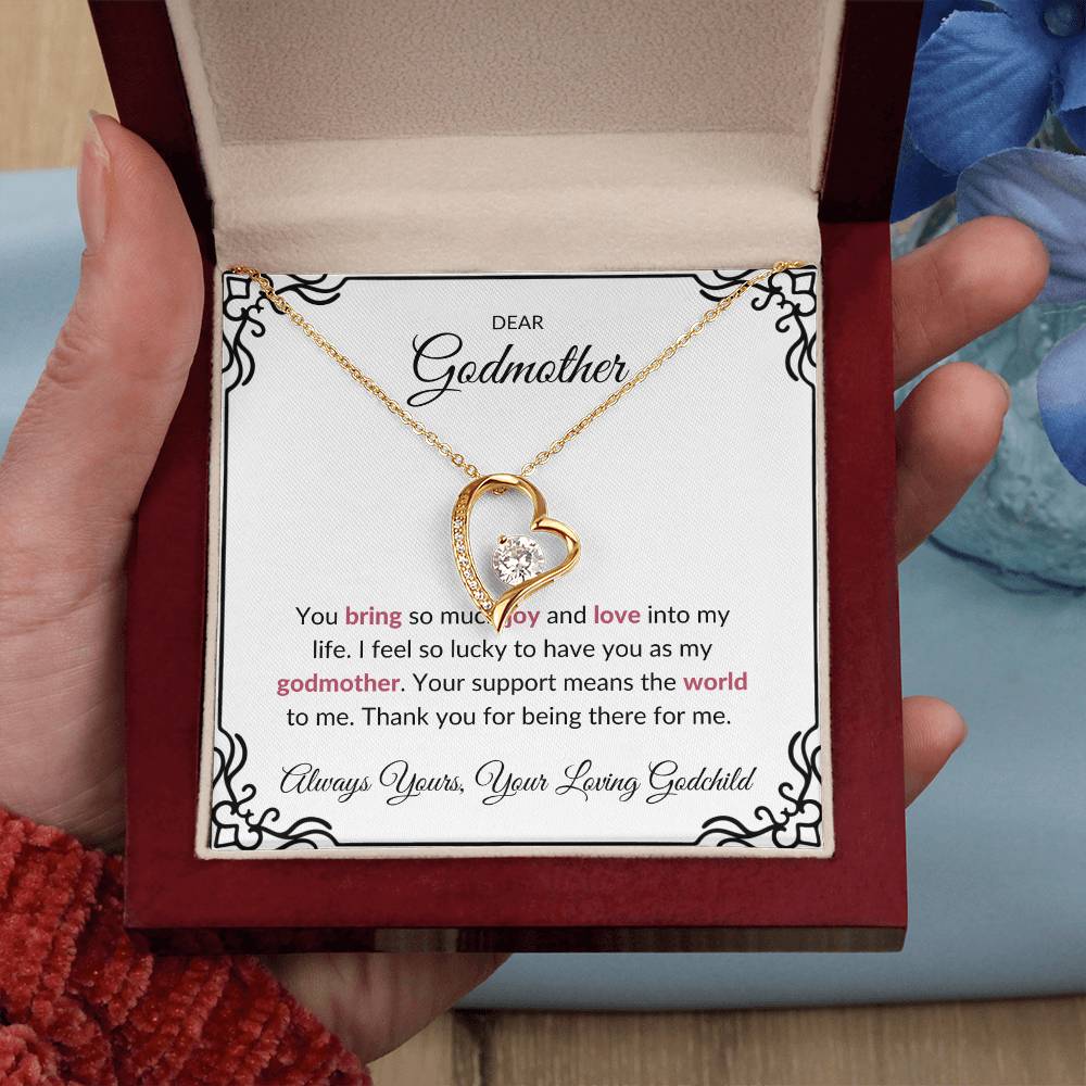 To My Wonderful Godmother, Forever Love Pendant | Godmother Necklace (Necklace Only)