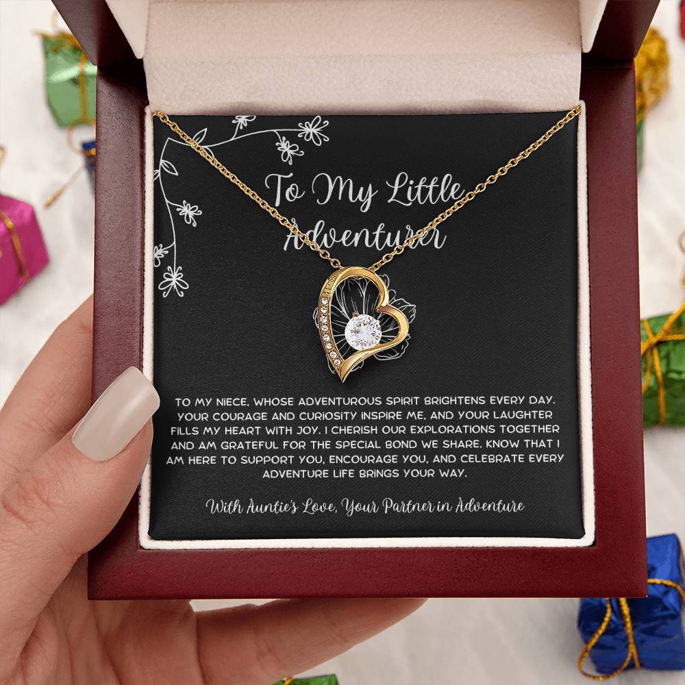 To My Little Adventurer - From Aunt to Niece Forever Love Necklace - SOUVMOUR