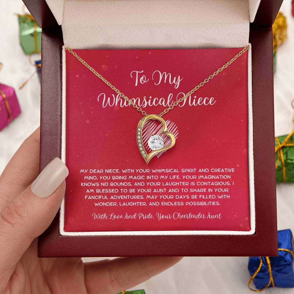 To My Whimsical Niece - From Aunt to Niece Forever Love Necklace - SOUVMOUR