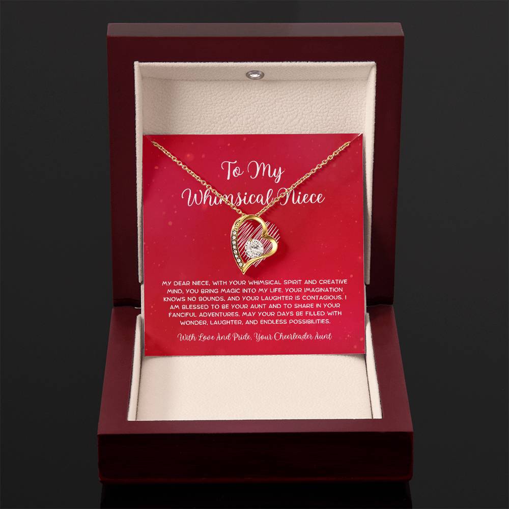 To My Whimsical Niece - From Aunt to Niece Forever Love Necklace - SOUVMOUR