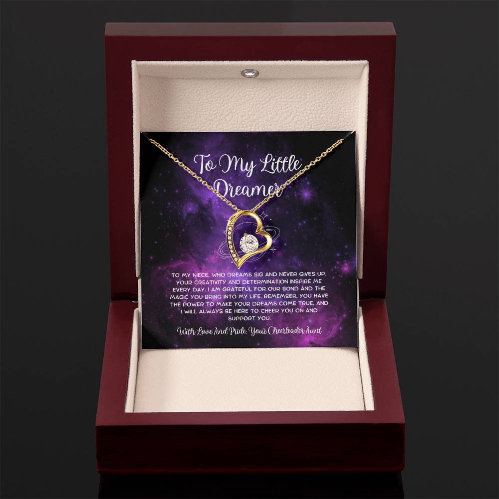 To My Little Dreamer - From Aunt to Niece Forever Love Necklace - SOUVMOUR