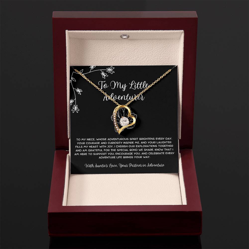 To My Little Adventurer - From Aunt to Niece Forever Love Necklace - SOUVMOUR