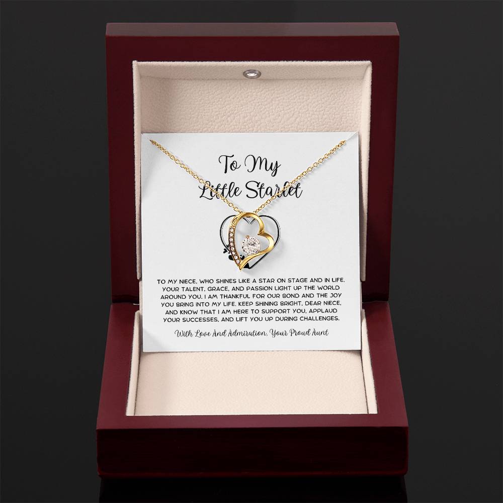 To My Little Starlet - From Aunt to Niece Forever Love Necklace - SOUVMOUR