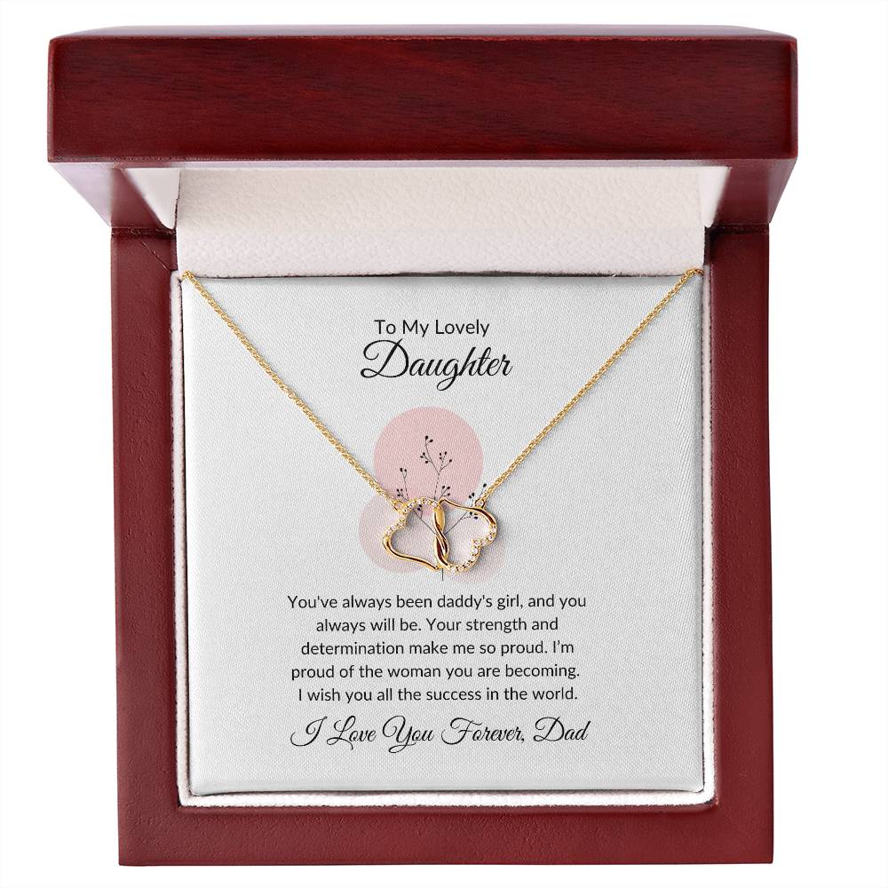 To My Lovely Daughter - Everlasting Love Necklace | A Symbol of Forever Love and Connection