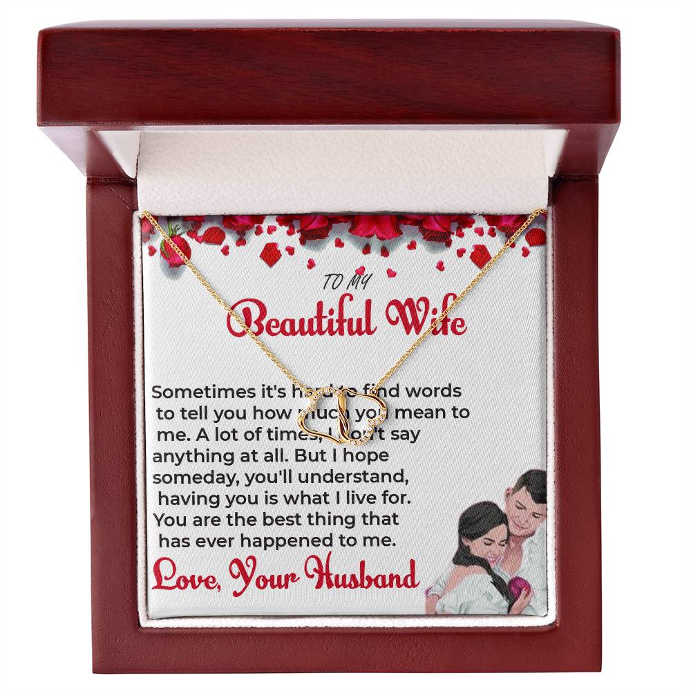 To My Beautiful Wife - Everlasting Love Necklace Gift for Wife | Necklace Gift For Her