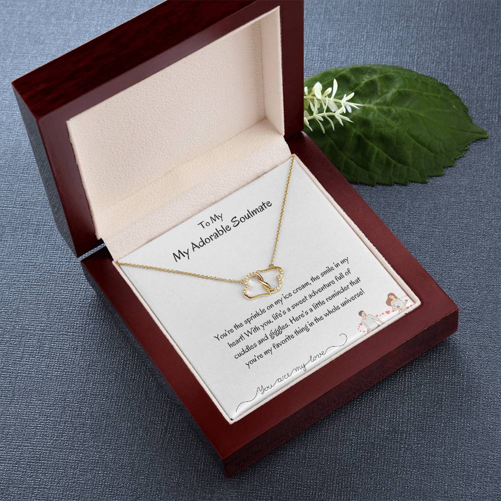 To My Girlfriend Necklace | Gift for Her | Elegant Heart Necklace for Girlfriend - SOUVMOUR