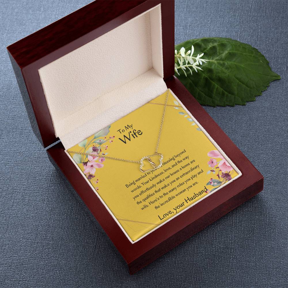 To My Wife, My Wonderful Partner - Everlasting Love Necklace Gift for Her