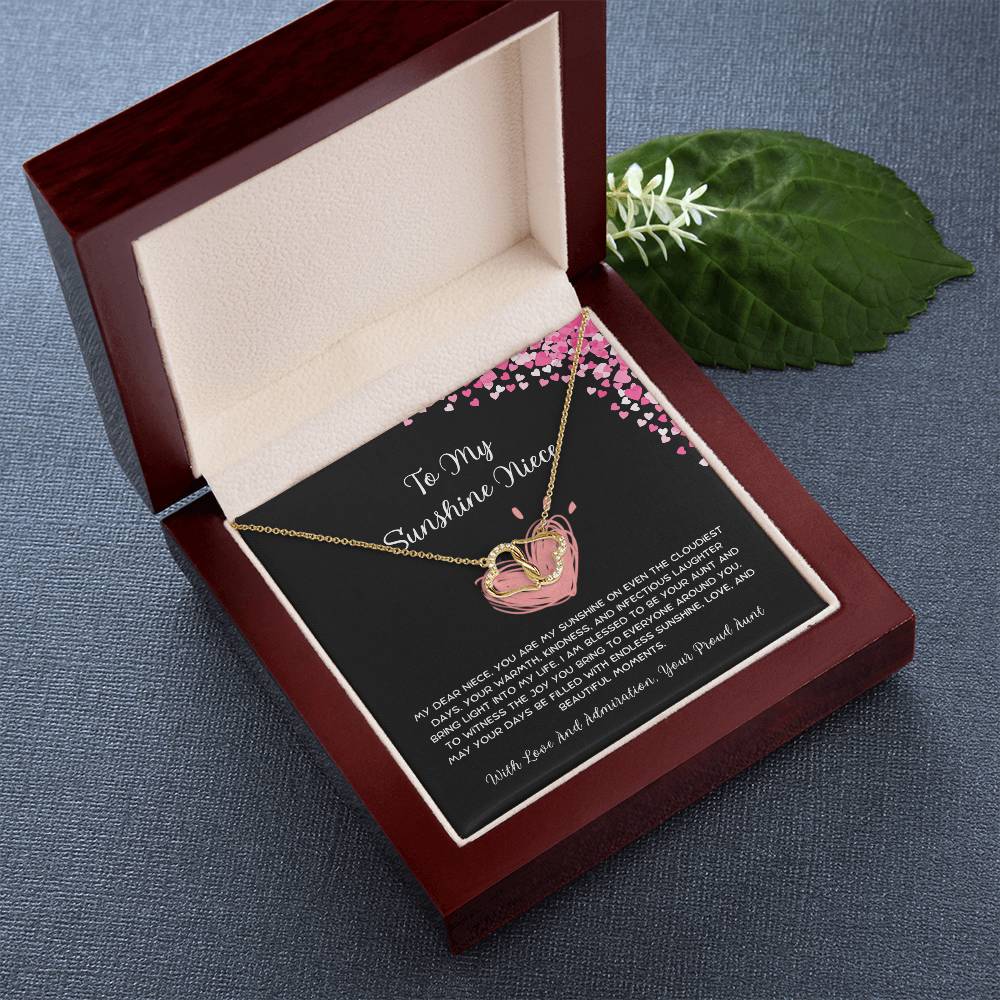 To My Sunshine Niece - From Aunt to Niece The Everlasting Love Necklace - SOUVMOUR