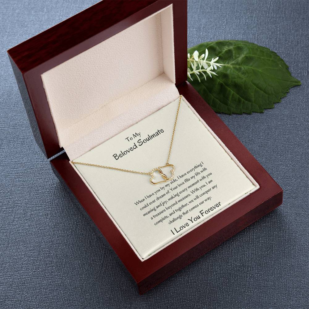 To My Girlfriend Necklace Gift | Stunning Heart Necklace for Her - SOUVMOUR