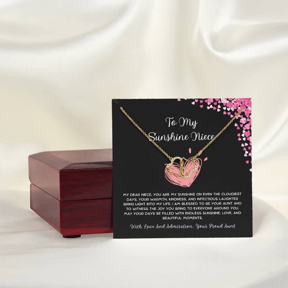 To My Sunshine Niece - From Aunt to Niece The Everlasting Love Necklace - SOUVMOUR
