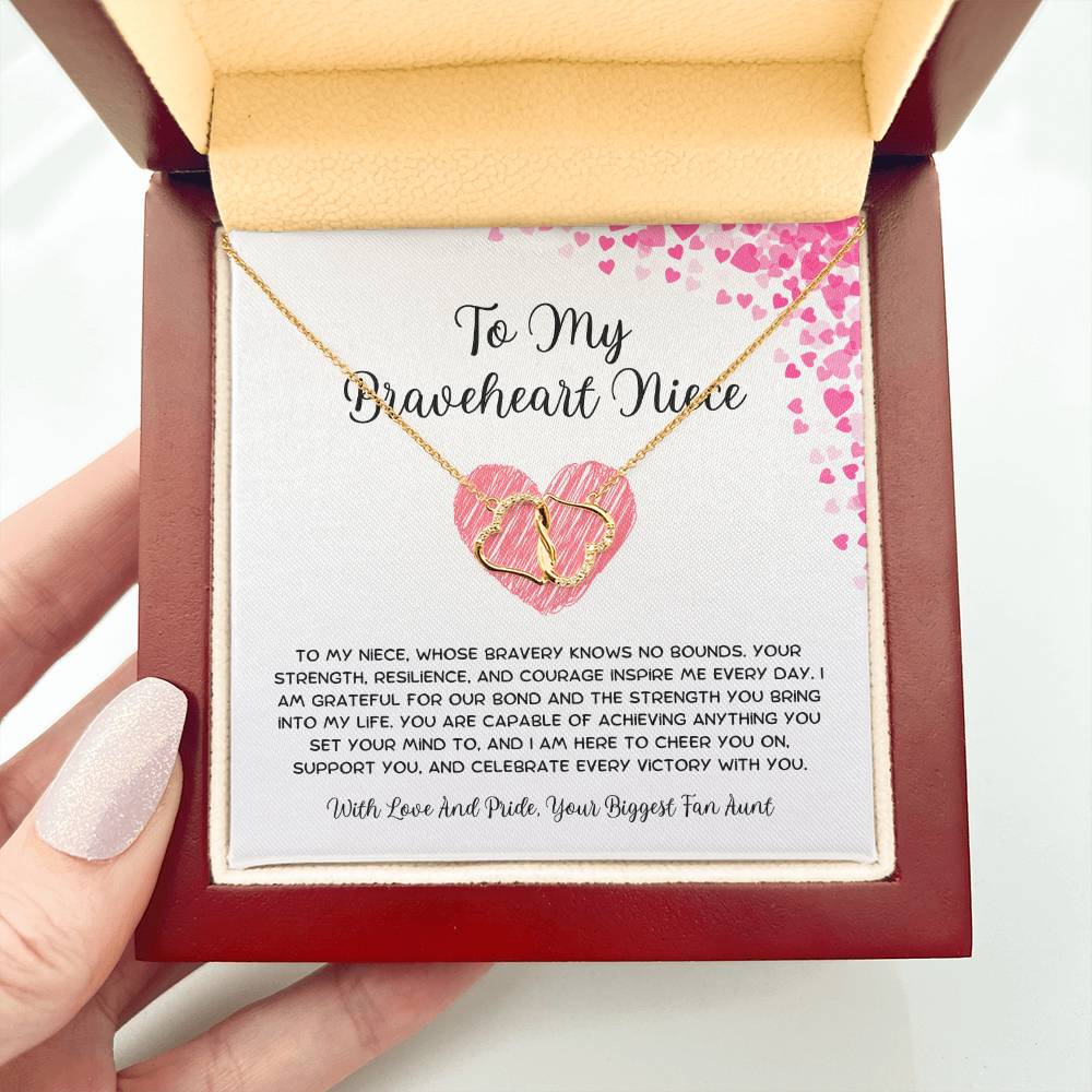 To My Braveheart Niece - From Aunt to Niece The Everlasting Love Necklace - SOUVMOUR