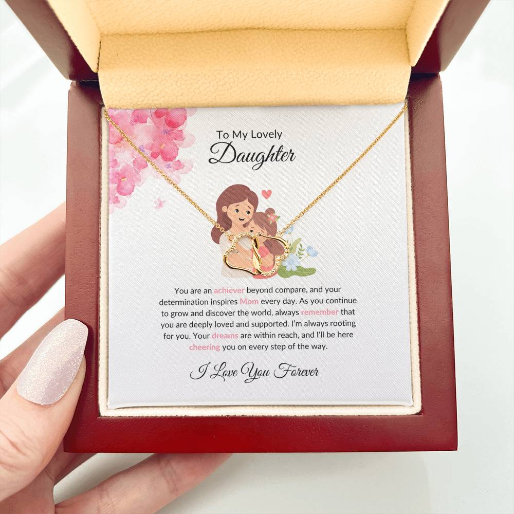To My Beautiful & Lovely Daughter - Everlasting Love Necklace | Eternal Love Token For Daughter