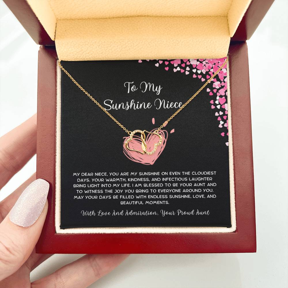 To My Sunshine Niece - From Aunt to Niece The Everlasting Love Necklace - SOUVMOUR