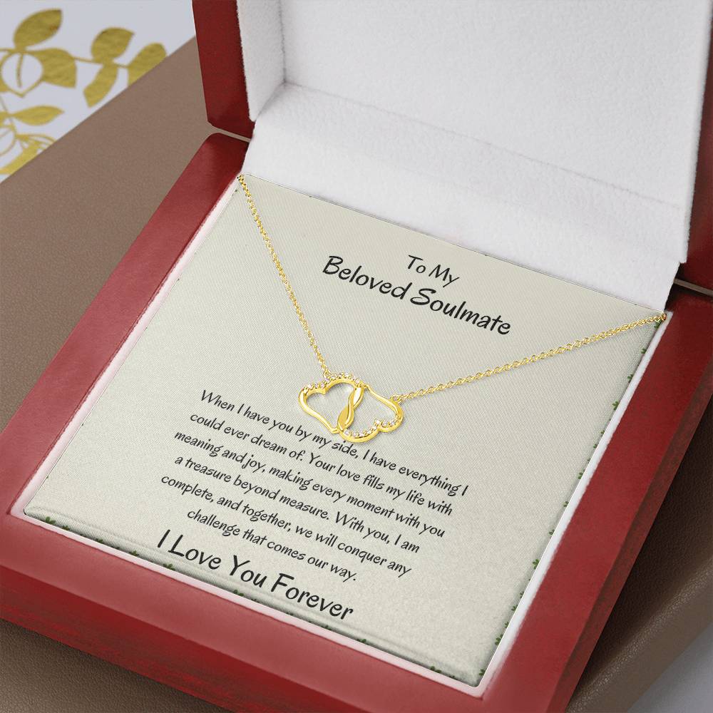 To My Girlfriend Necklace Gift | Stunning Heart Necklace for Her - SOUVMOUR