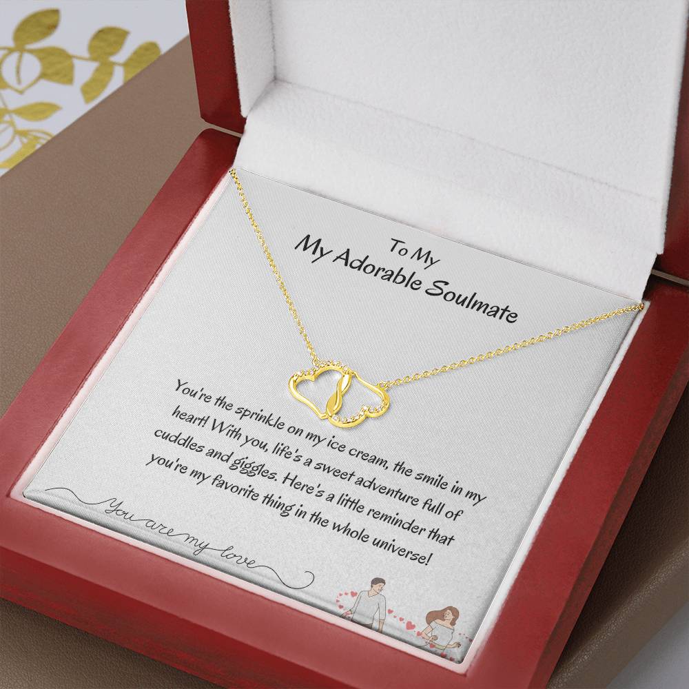 To My Girlfriend Necklace | Gift for Her | Elegant Heart Necklace for Girlfriend - SOUVMOUR