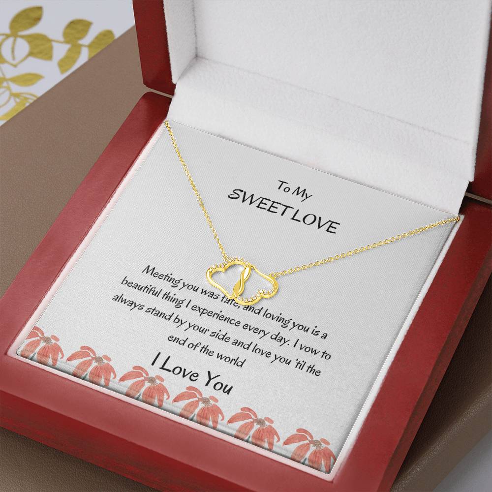 To My Girlfriend Heart Necklace for Girlfriend | Perfect Gift for Her - SOUVMOUR