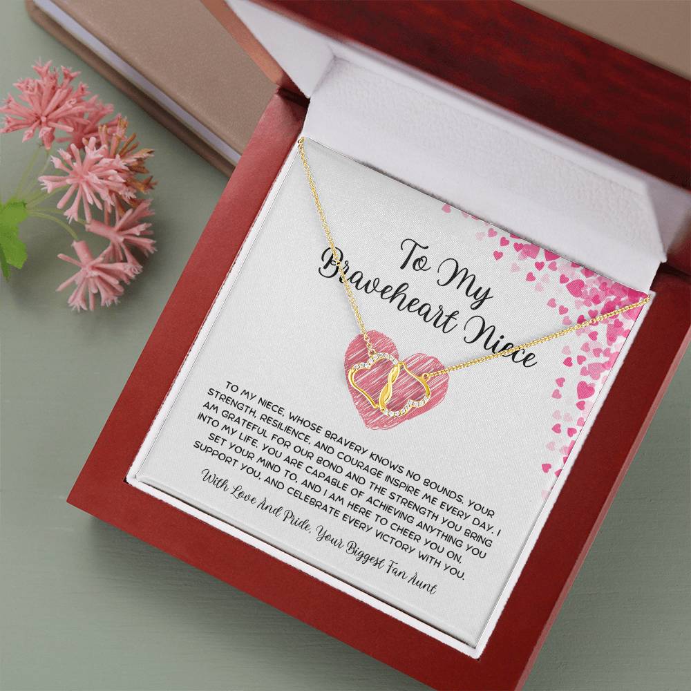 To My Braveheart Niece - From Aunt to Niece The Everlasting Love Necklace - SOUVMOUR