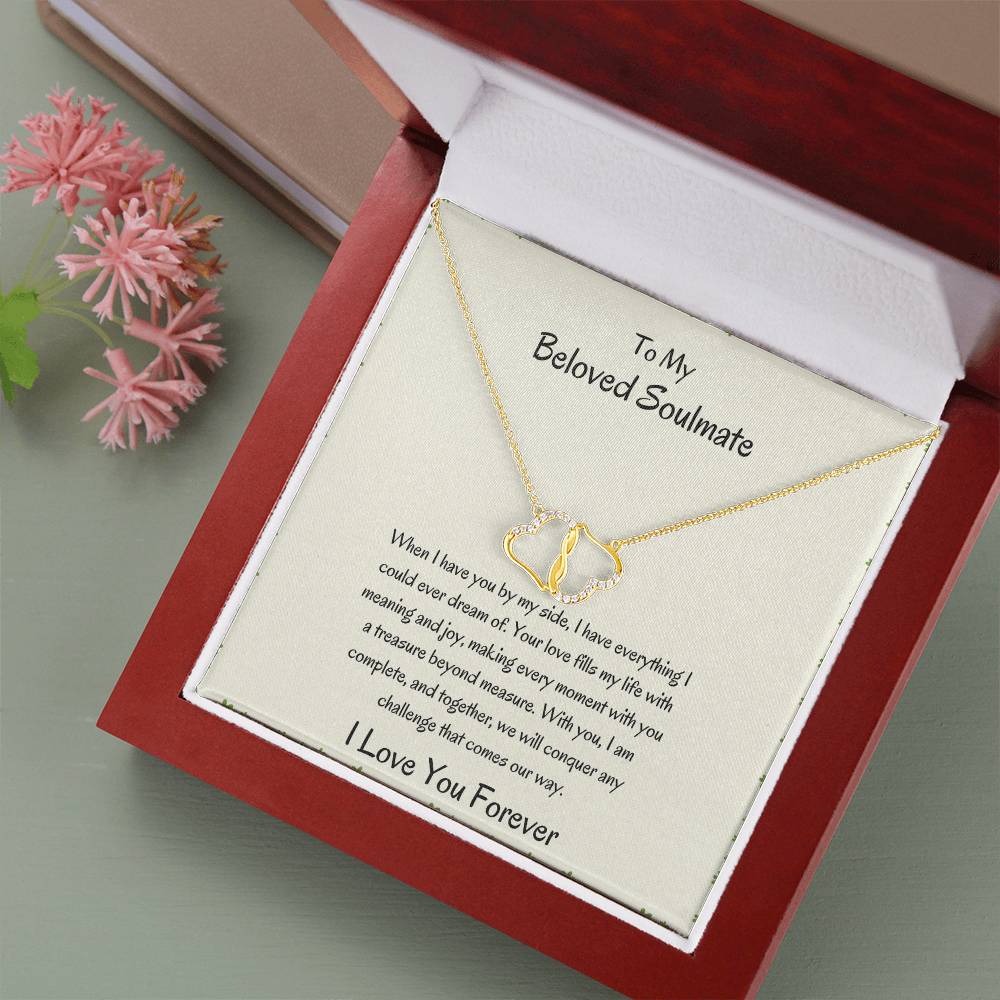 To My Girlfriend Necklace Gift | Stunning Heart Necklace for Her - SOUVMOUR