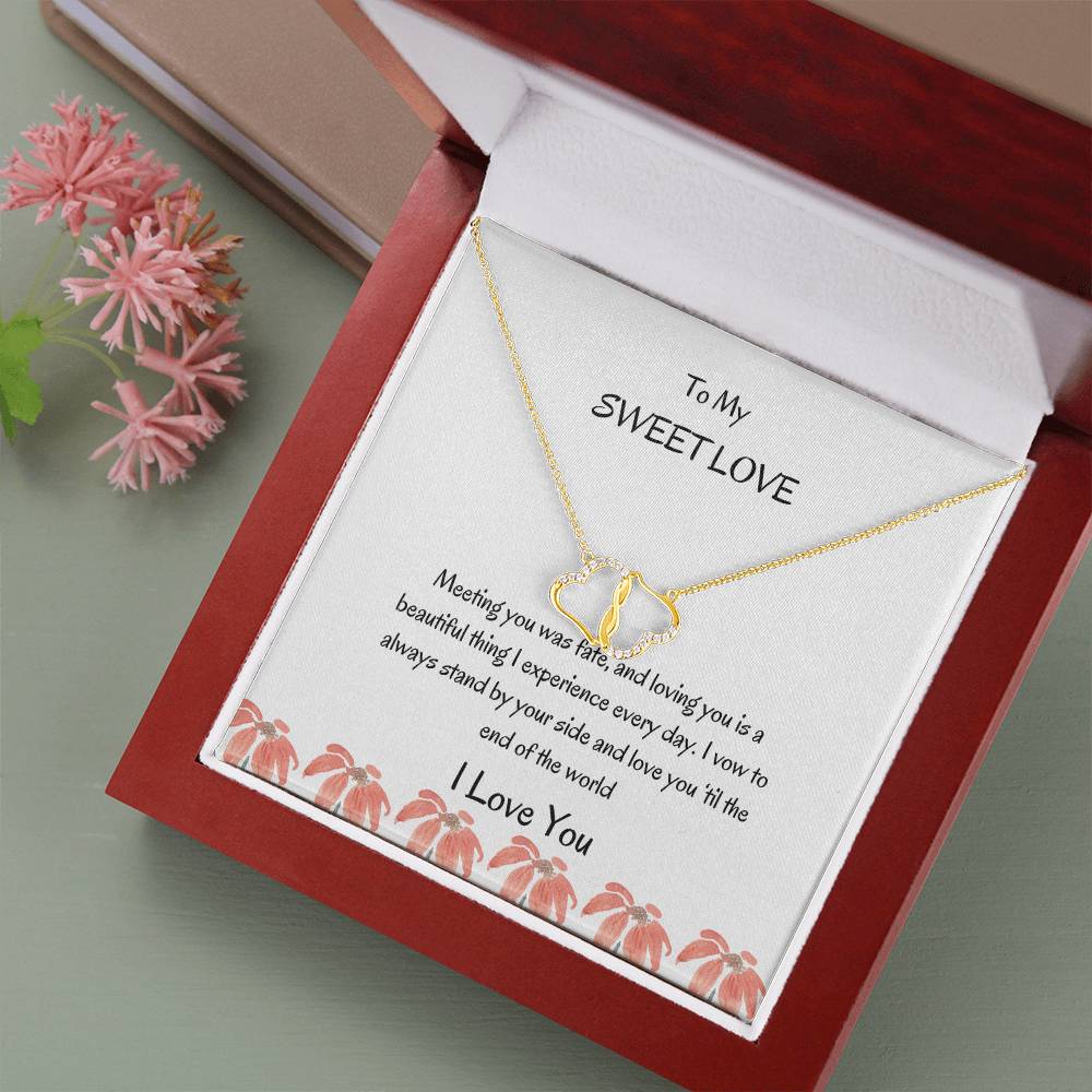 To My Girlfriend Heart Necklace for Girlfriend | Perfect Gift for Her - SOUVMOUR