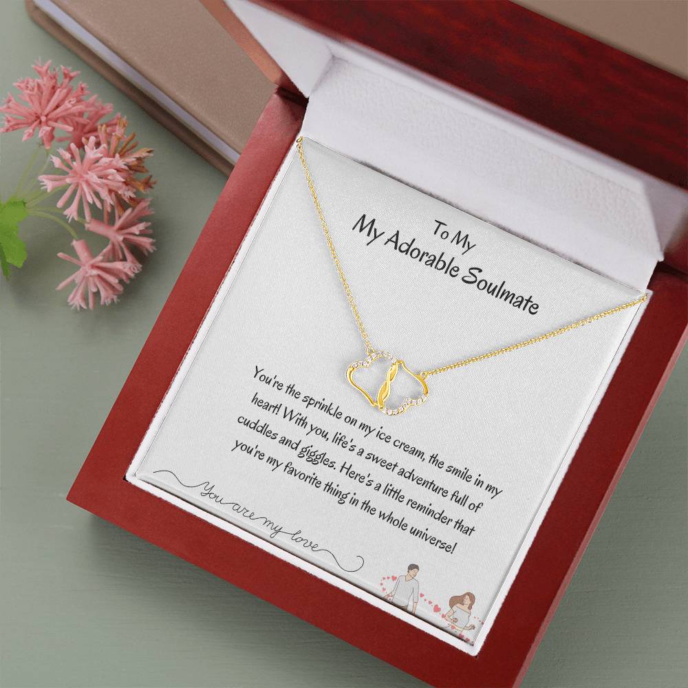 To My Girlfriend Necklace | Gift for Her | Elegant Heart Necklace for Girlfriend - SOUVMOUR