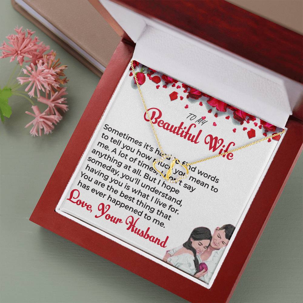 To My Beautiful Wife - Everlasting Love Necklace Gift for Wife | Necklace Gift For Her