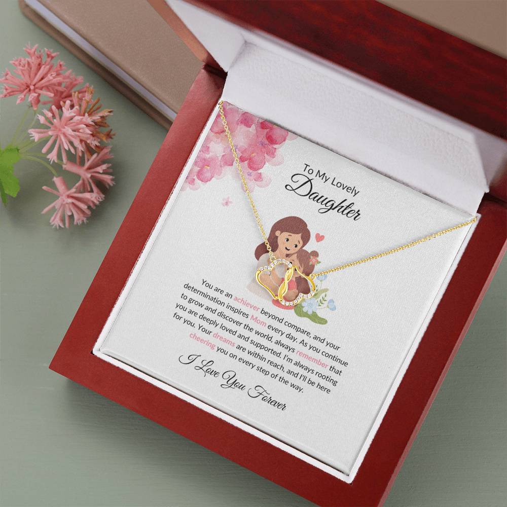 To My Beautiful & Lovely Daughter - Everlasting Love Necklace | Eternal Love Token For Daughter