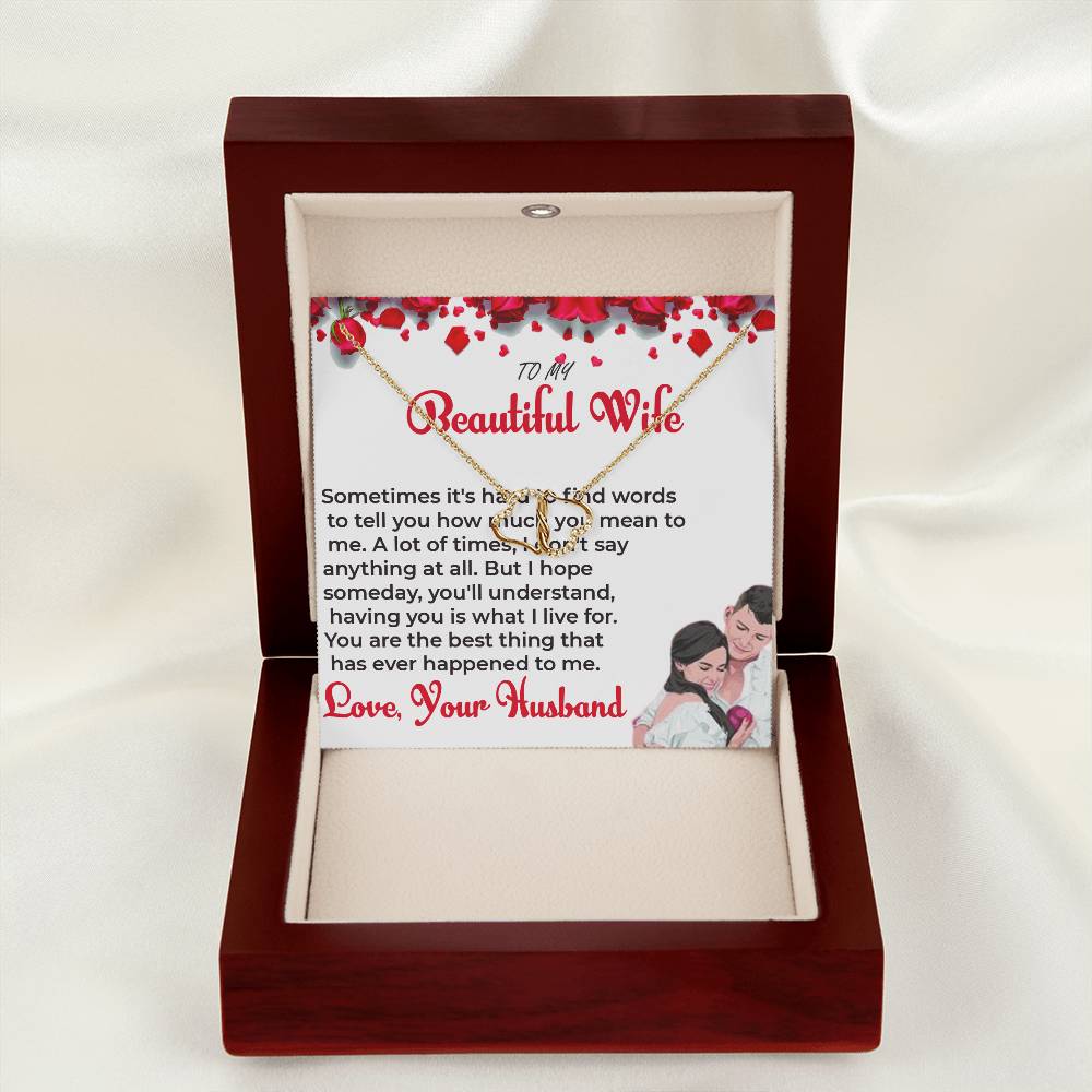 To My Beautiful Wife - Everlasting Love Necklace Gift for Wife | Necklace Gift For Her