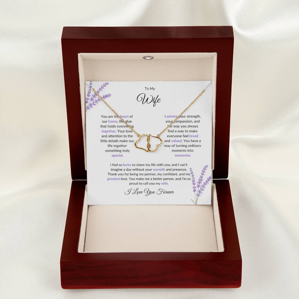 To My Wife, The Heart of Our Home | Elegant Everlasting Love Jewelry Gift