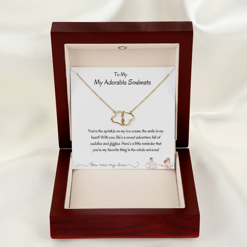 To My Girlfriend Necklace | Gift for Her | Elegant Heart Necklace for Girlfriend - SOUVMOUR