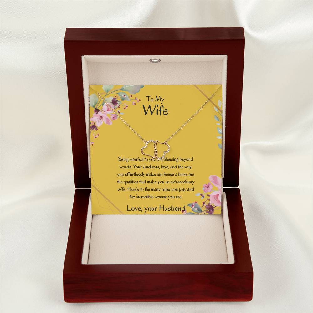 To My Wife, My Wonderful Partner - Everlasting Love Necklace Gift for Her