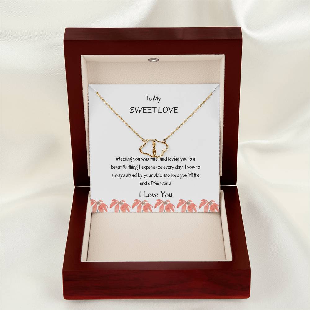 To My Girlfriend Heart Necklace for Girlfriend | Perfect Gift for Her - SOUVMOUR