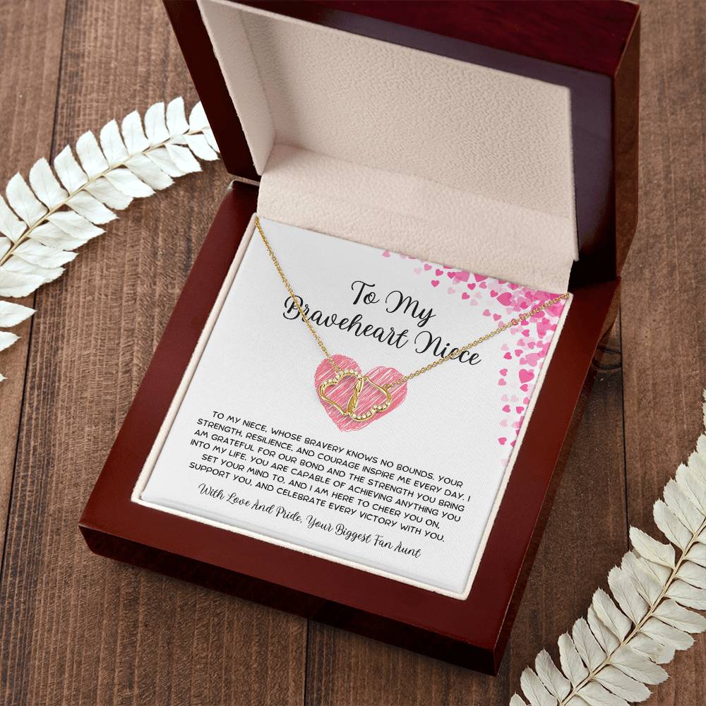 To My Braveheart Niece - From Aunt to Niece The Everlasting Love Necklace - SOUVMOUR