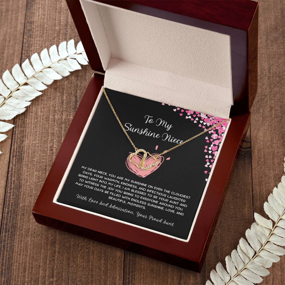To My Sunshine Niece - From Aunt to Niece The Everlasting Love Necklace - SOUVMOUR