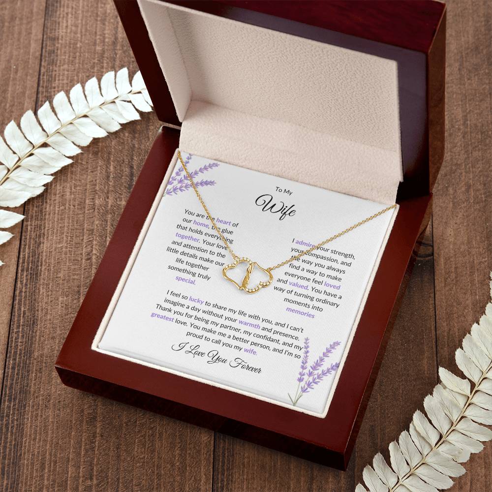 To My Wife, The Heart of Our Home | Elegant Everlasting Love Jewelry Gift