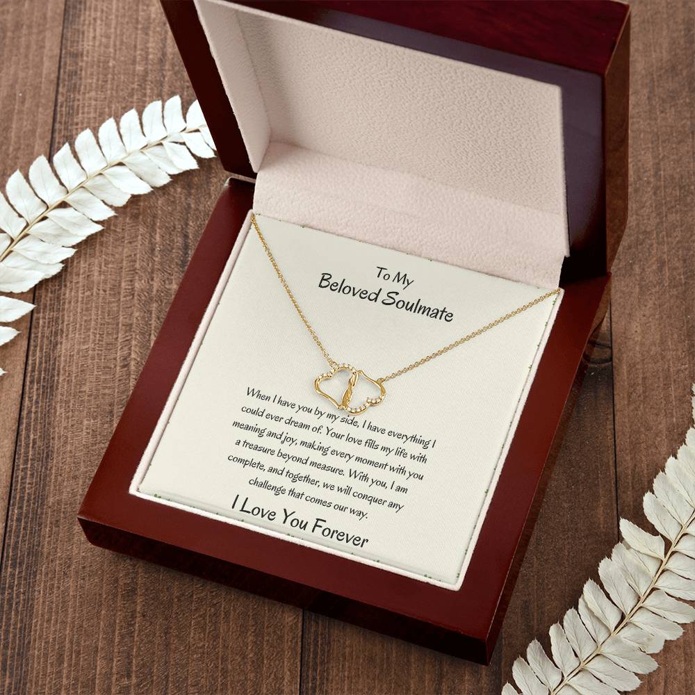 To My Girlfriend Necklace Gift | Stunning Heart Necklace for Her - SOUVMOUR