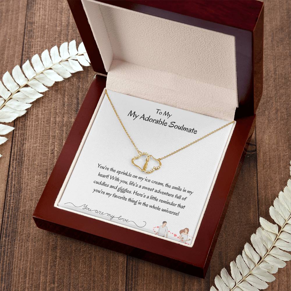 To My Girlfriend Necklace | Gift for Her | Elegant Heart Necklace for Girlfriend - SOUVMOUR