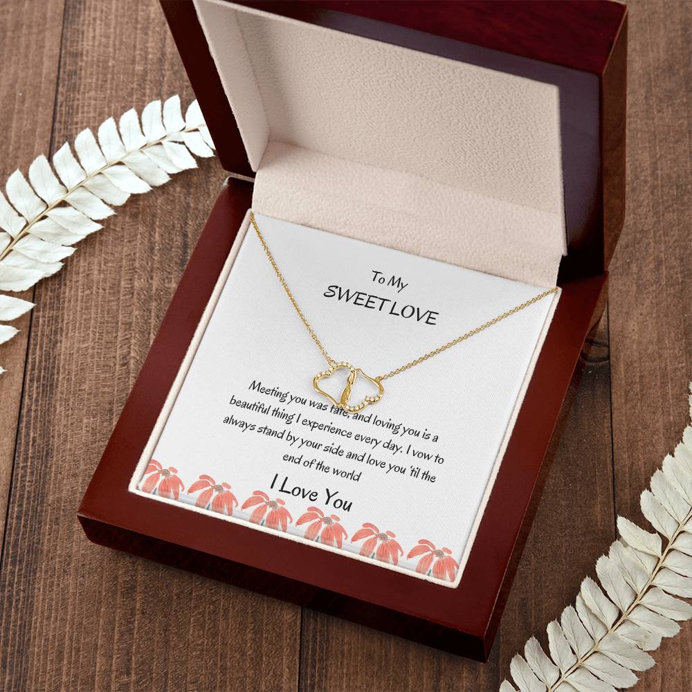 To My Girlfriend Heart Necklace for Girlfriend | Perfect Gift for Her - SOUVMOUR